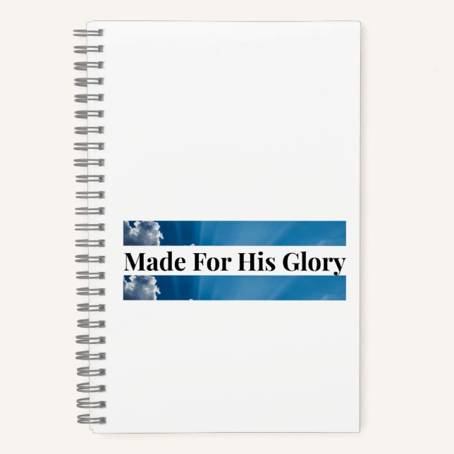 Cahier de prière chrétien fait pour sa gloire (Recto)