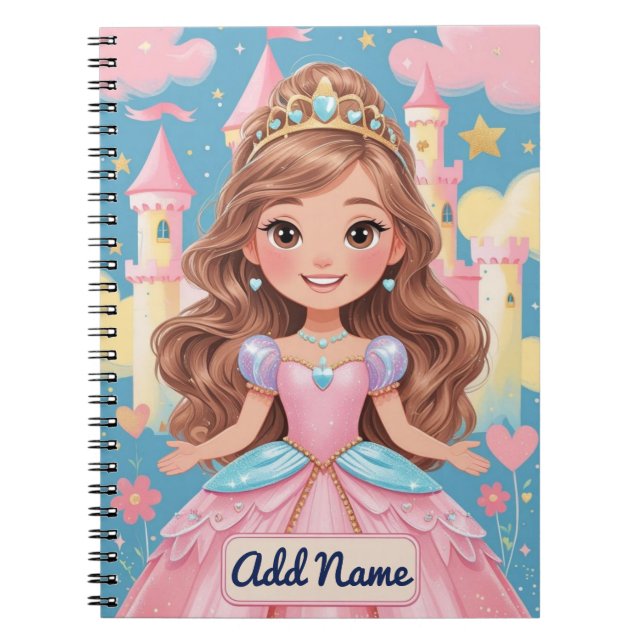 Cahier de princesse – Nom personnalisable (Devant)