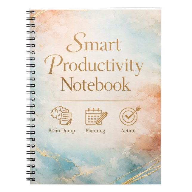 Cahier de productivité Planification & Journal d'a (Devant)