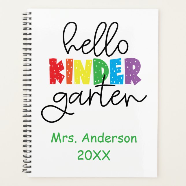 Cahier de professeur de maternelle Bonjour Materne (Devant)