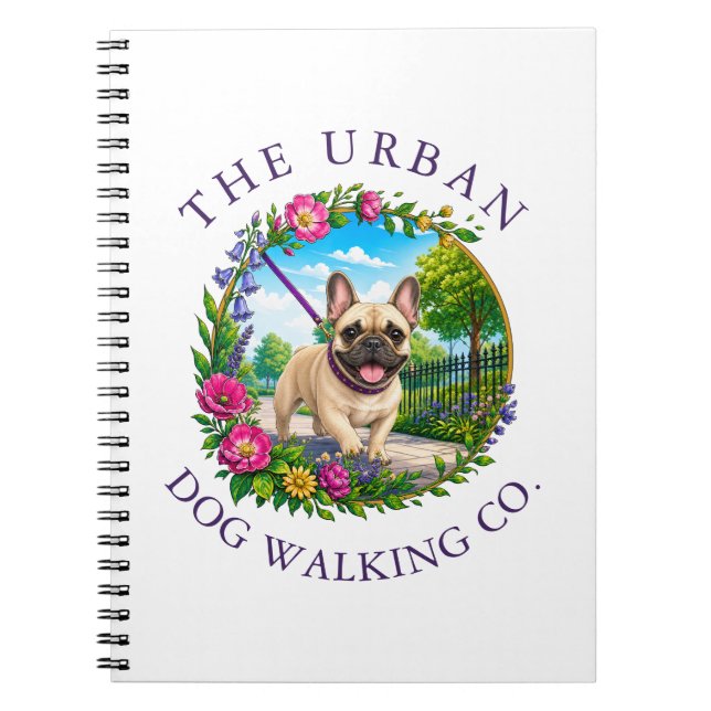 Cahier de promenade de chien avec Bouledogue Franç (Devant)