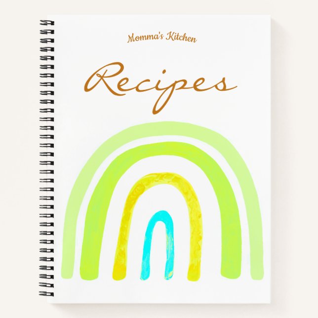 Cahier de recettes Boho de la cuisine de maman (Devant)