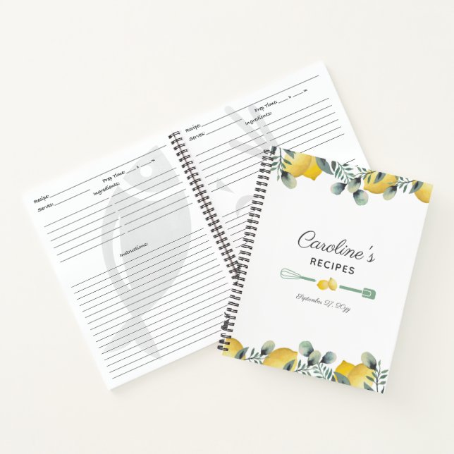 Cahier de recettes Citrons & Eucalyptus (Intérieur)