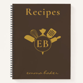 Cahier de recettes de boulangerie personnalisé ave