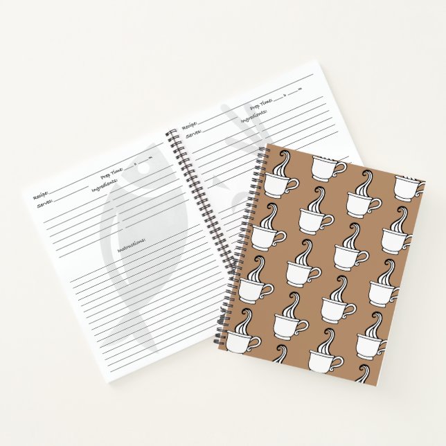 Cahier de recettes de cuisine rétro en cadeau (Intérieur)