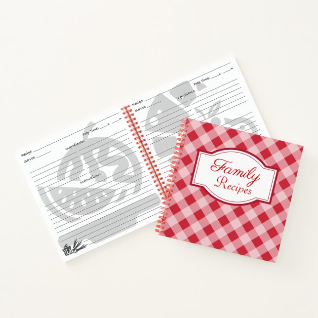 Cahier de recettes de famille rétro (Intérieur)