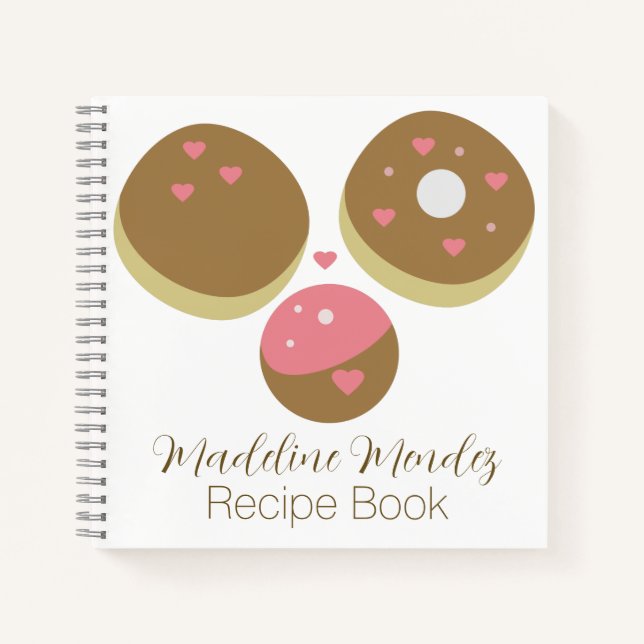 Cahier de recettes de sucreries de donuts mixtes r (Devant)