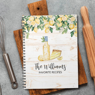 Cahier de recettes en bois blanc avec citronnier j