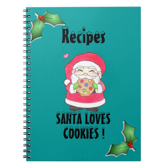 Cahier de recettes : Le Père Noël adore les biscui (Devant)