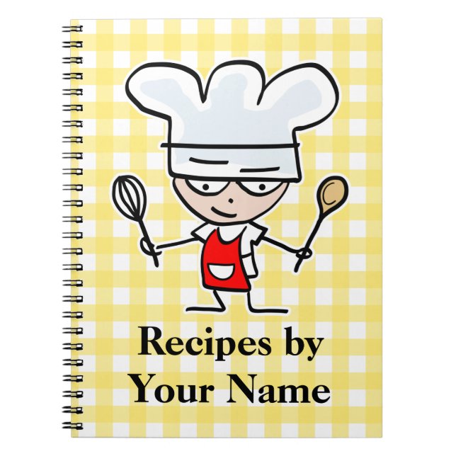 Cahier de recettes personnalisé | design de chef (Devant)
