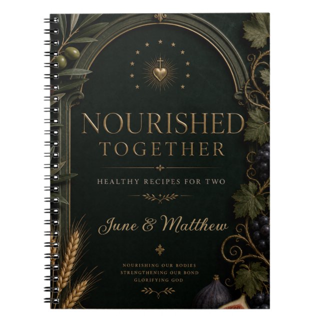 Cahier de recettes pour couples Nourris ensemble (Devant)