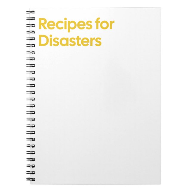 Cahier de Recettes pour Désastres (Devant)