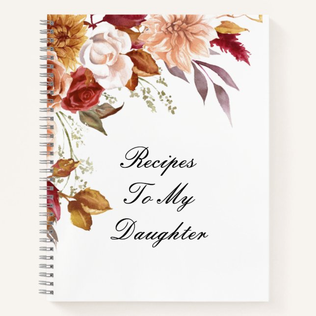 CAHIER DE RECETTES POUR MA FILLE (Devant)