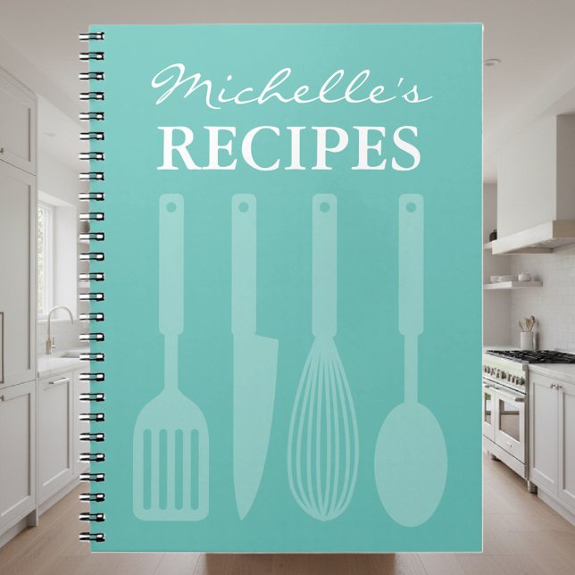cahier de recettes ustensiles de cuisine personnal (recipe notebook)