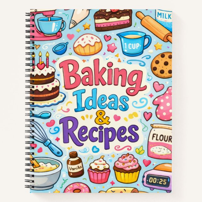 Cahier de recettes vierge mignon et amusant pour é (Devant)