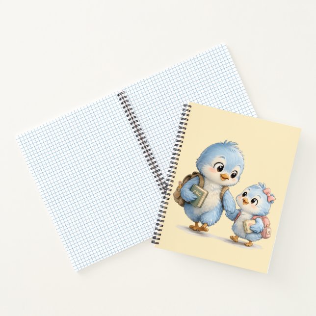 Cahier de rédaction Frère Soeur Oiseau Mignon (Intérieur)