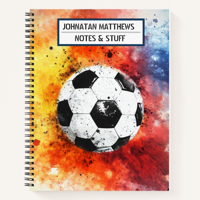 Cahier de rentrée scolaire de football (Devant)