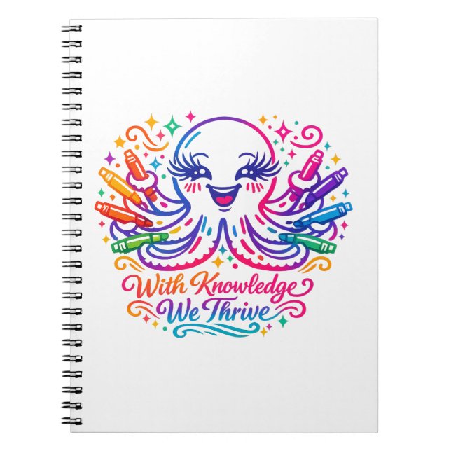 Cahier de rentrée scolaire Pieuvre Mignonne (Devant)