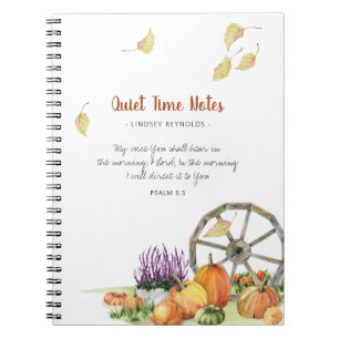 Cahier de repos monogrammé automnal rustique en ci