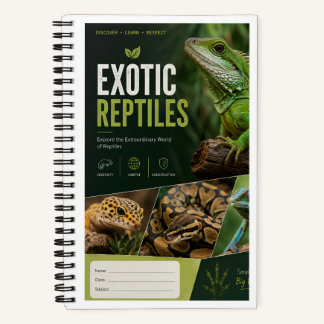 Cahier de reptiles exotiques Couverture | Faune Pr