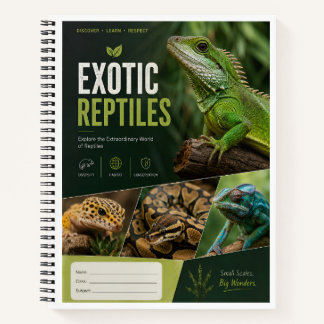 Cahier de reptiles exotiques Couverture | Faune Pr