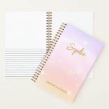 Cahier de Rêves Personnalisé aux Pastels Doux
