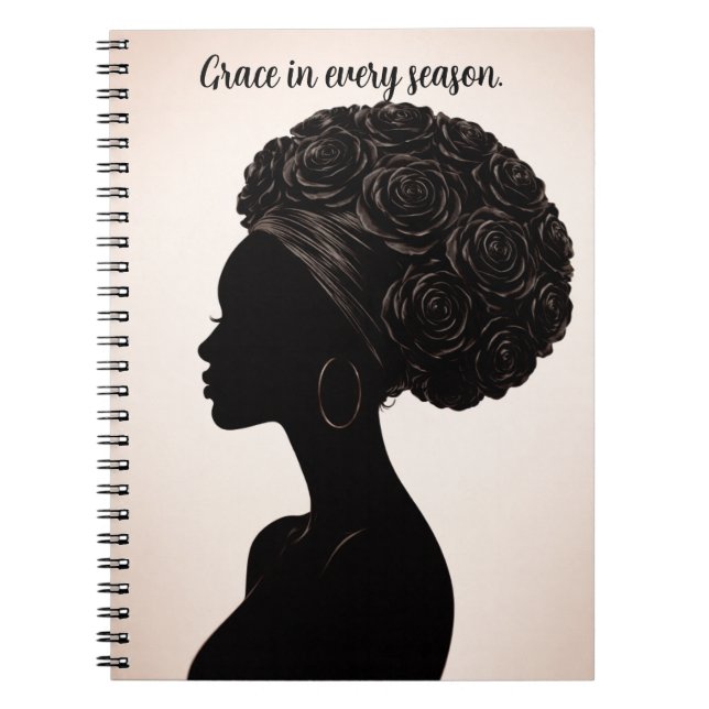 Cahier de silhouette de femme noire émancipée (Devant)