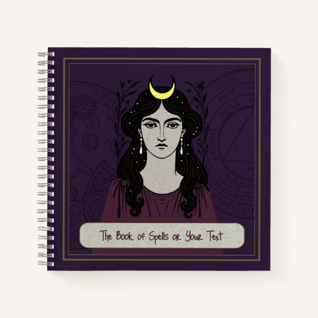 Cahier de sorts de sorcière mystique 8,5x8,5" (Devant)