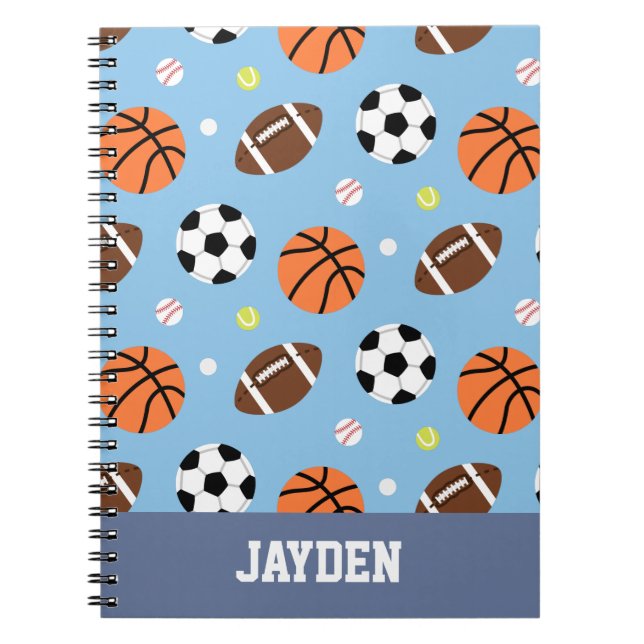 Cahier de sport à motif de balles (Devant)