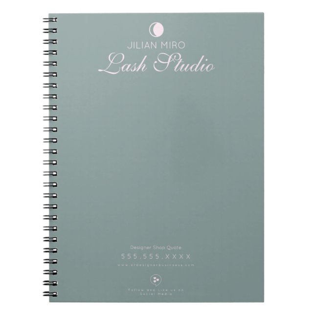 Cahier de Studio de Cils de Beauté Salon Moderne (Devant)
