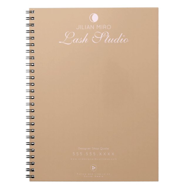 Cahier de Studio de Cils de Beauté Salon Moderne (Devant)