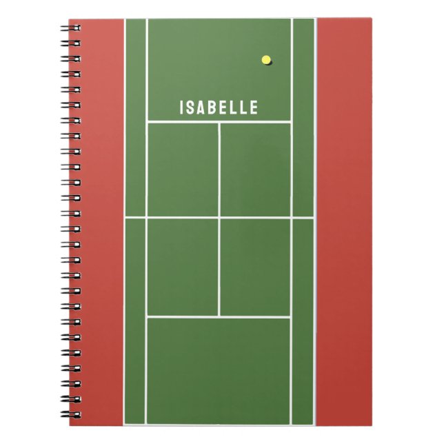 Cahier de tennis personnalisé (Devant)