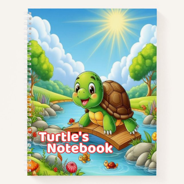 Cahier de Tortue – Cahier d'école pour les enfants (Devant)