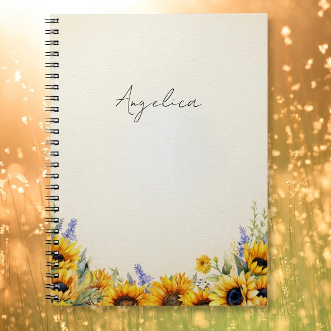 Cahier de tournesols à l'aquarelle (Créateur téléchargé)
