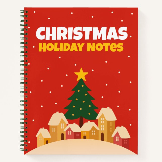 Cahier de vacances de Noël – Notes lignées (Devant)