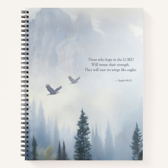Cahier de versets Isaïe 40:31 Ailes d'aigle  (Devant)