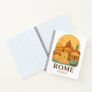 Cahier de voyage Colosseum & Panthéon de Rome vint