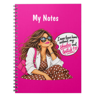 Cahier de voyage inspiré des lunettes de soleil et