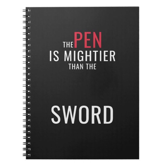 Cahier d'écrivain Pen Is Mightier Than Sword (Devant)