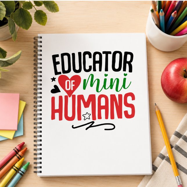 Cahier d'éducateur de mini-humains – Professeur dr (Educator of Mini Humans Notebook – Funny Teacher)