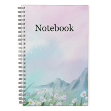 Cahier Deluxe à Spirale Fleurs de Montagne Pastel