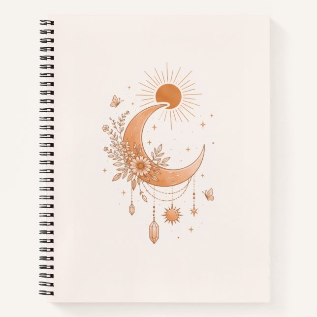 Cahier Deluxe Boho Soleil & Lune (Devant)