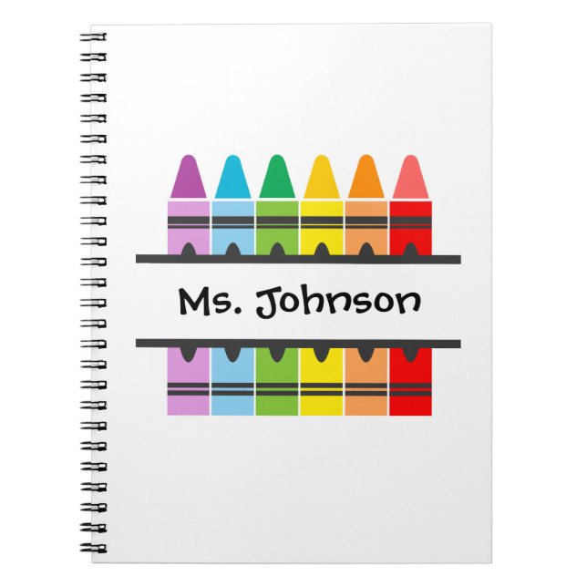 Cahier d'enseignant de maternelle Crayons Arc-en-c (Devant)