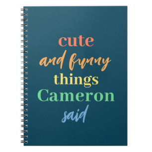 Cahier des Choses que mon enfant a dites avec un n