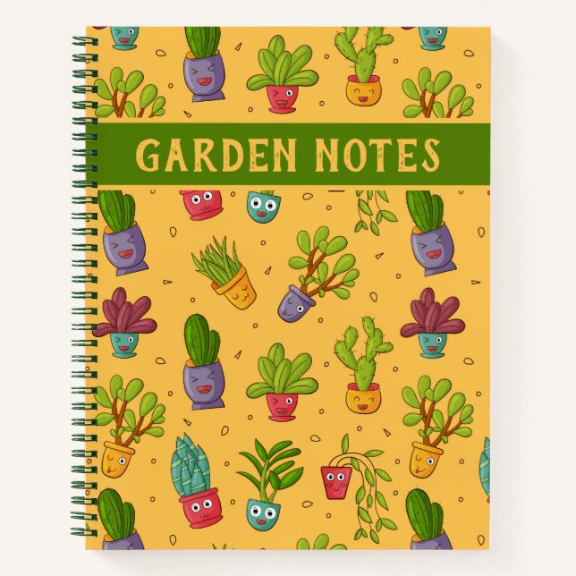 Cahier désertique de succulentes et de cactus (Devant)