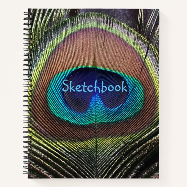 Cahier d'esquisse en plume de paon (Devant)