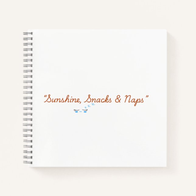 Cahier d'été Ensoleillé Snacks Et Siestes Journal (Devant)