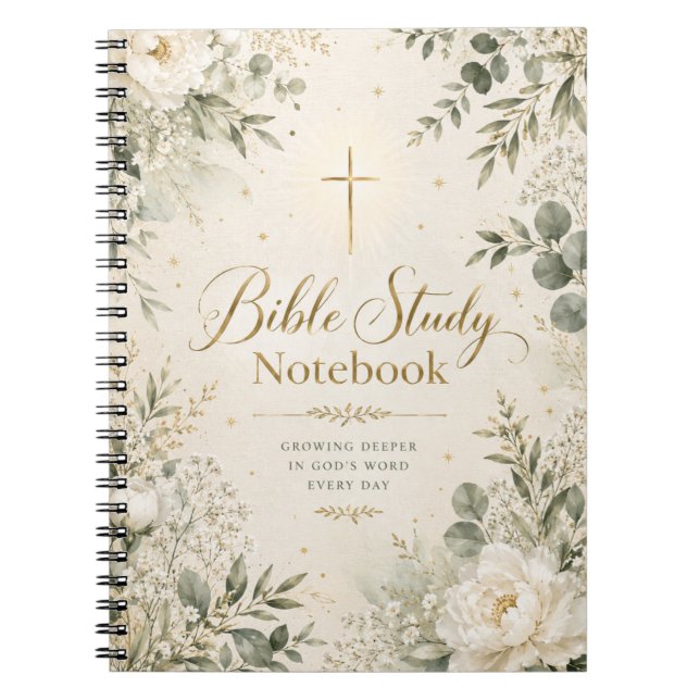 Cahier d'étude biblique | Cahier à spirale chrétie (Devant)