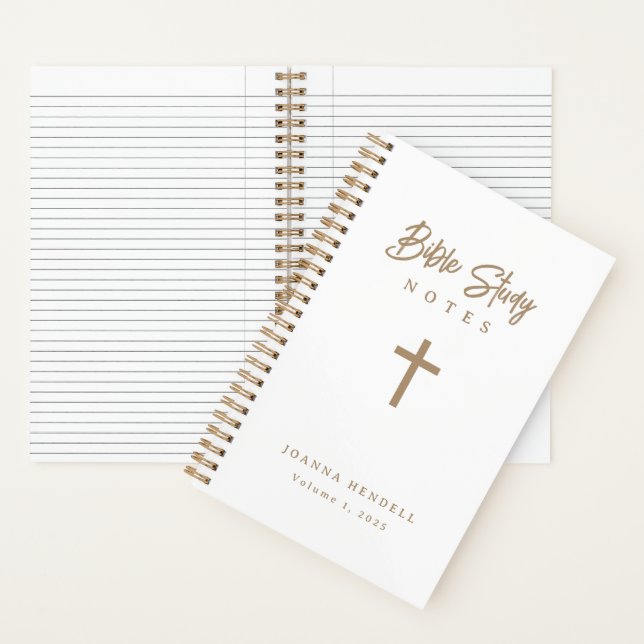 Cahier d'étude de la Bible en écriture dorée perso (À l'intérieur)