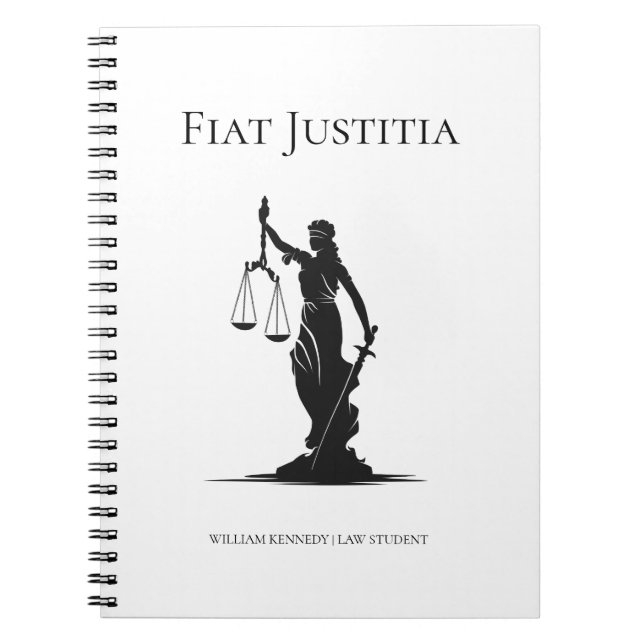 Cahier d'étude de la Dame de Justice Blanc Étudian (Devant)
